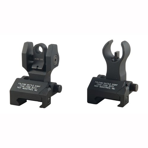 The TROY Industries AR-15 HK-Style Front Tritium Sight Set offers rugged, flip-up sights with Tritium illumination for fast target acquisition in low-light conditions.