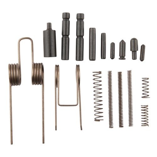 The CMMG AR-15/M16 Lower Spring Kit includes 17 essential pins and springs, ensuring efficient assembly and serving as a reliable emergency replacement kit.