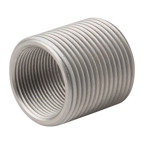 Upgrade your firearm with the Precision Armament Shoulderless Thread Adapter, allowing 5/8-24 muzzle devices on 1/2-36 barrels for enhanced alignment and strength.