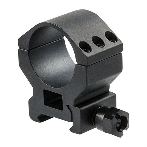 The Vortex Optics Tactical 30mm Ring High offers robust support for riflescope tubes, featuring a 6-screw design for secure mounting on Picatinny rails.