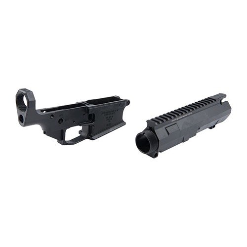 Crafted from 7075 T6 aluminum, this AR-308 receiver set features easy installation, compatibility with DPMS parts, and a sleek hardcoat anodized finish.