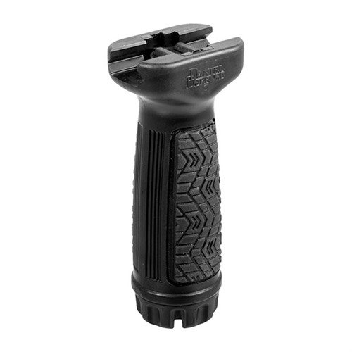 Enhance your shooting experience with the Daniel Defense Vertical Foregrip, featuring a soft touch grip, secure Picatinny mount, and waterproof storage.