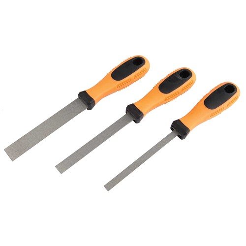 The RamRodz Inc. 3-Piece Flat File Assortment offers versatile sizes, durable high-quality steel, and ergonomic handles for precise, comfortable filing in gunsmithing.