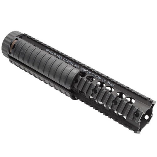 The KAC Free Float RAS offers versatile, rugged handguard design with full-length M1913 Picatinny rails for tactical accessories, enhancing accuracy with free-floating barrel.