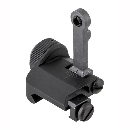 The Knights Armament AR-15 Tactical Rear Sight offers low-profile backup, rugged construction, and precise windage adjustment for reliable shooting up to 300 meters.