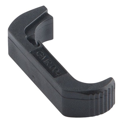 Upgrade your Glock with the Vickers Extended Magazine Release for faster, easier mag changes; features a longer, serrated button for quick access.