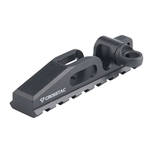 The CROSSTAC AR-15/M16 Front Sight Picatinny Rail adds a robust 8-slot rail and sling swivel to your bayonet lug, enabling easy attachment of lights and lasers.