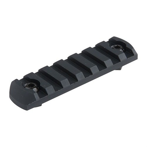 Attach Picatinny accessories easily with the Magpul M-LOK Rail, crafted from durable aluminum or polymer, featuring beveled ends for safety and compatibility with all M-LOK handguards.