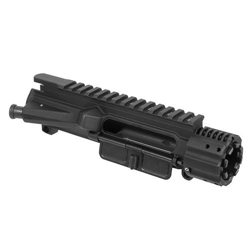 The Aero Precision M4E1 Upper Receiver features a one-piece design for strength, ease of installation with just 8 screws, and compatibility with various handguards.