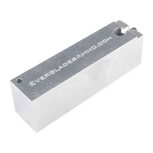 The EVERGLADES AMMO 1911 Barrel Hood Cutting Fixture holds barrels squarely for precise cuts, saving time and ensuring accurate hood dimensions in one setup.