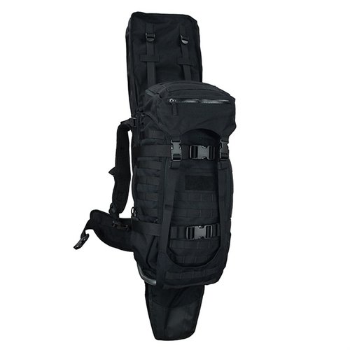 The Eberlestock Gunslinger II Pack offers 2,700 cubic inches of versatile storage, a scabbard for firearms, and an Intex-II frame for optimal support.