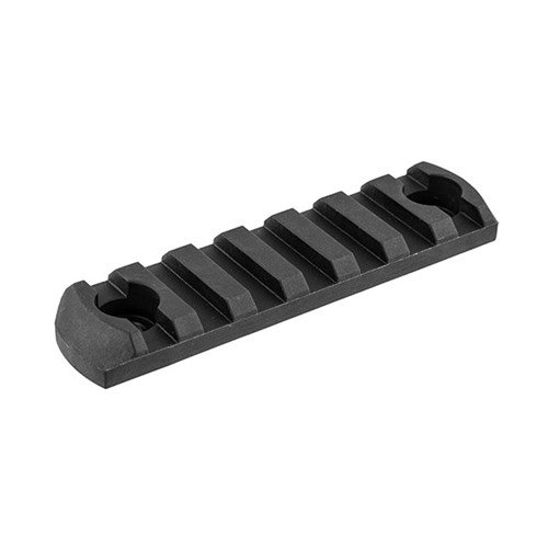 The MAGPUL M-LOK 7-Slot Polymer Rail offers lightweight durability, easy attachment for Picatinny accessories, and beveled ends to reduce snagging.