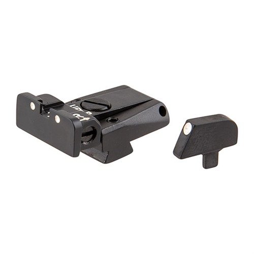 Upgrade your firearm with the L.P.A. Colt Adjustable Sight Set featuring a low profile, micrometric adjustments, and a secure tapered dovetail design.