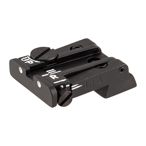 Upgrade your CZ 75 or 85 with this adjustable rear sight, easily fitting existing dovetail slots, enhancing accuracy without replacing the factory front sight.
