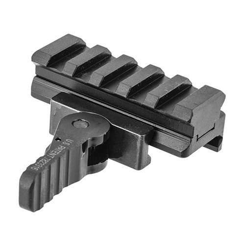 Riser Lever Quick Detach Support Picatinny Relevable à Levier TRIROCK - Compatible Rails 20mm - Hauteur 0.83" - Noir Mat Adapter Lunette