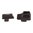 WARREN TACTICAL SERIES TRITIUM MIX SET, PLAIN REAR, 1 LAMP FRONT