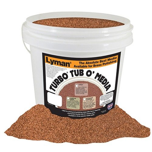Lyman 18 lbs Treated Walnut Media effectively cleans and polishes tarnished cases in hours, ensuring they are ready for reloading with a brilliant finish.