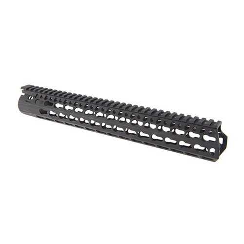 The BCM KMR Alpha Handguard offers free-floating barrel support for improved accuracy, lightweight aluminum build, and versatile KeyMod™ slots for accessories.