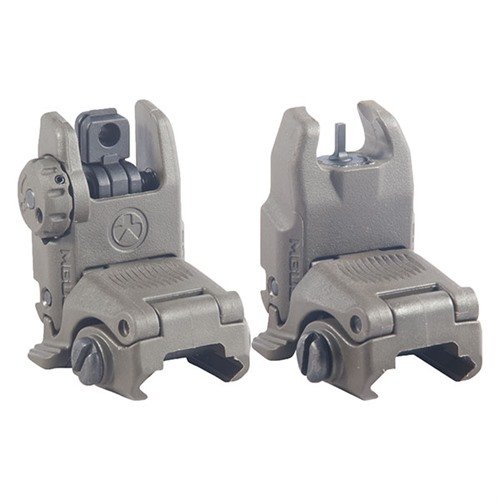 The MAGPUL MBUS GEN 2 Sight Set offers reliable, low-profile backup sights that deploy instantly, fitting any AR-type rifle with Picatinny rails.