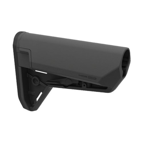 The Magpul MOE SL-S Stock offers a sleek design, enhanced cheek weld, waterproof battery storage, and a solid fit on mil-spec extensions, perfect for AR-15.