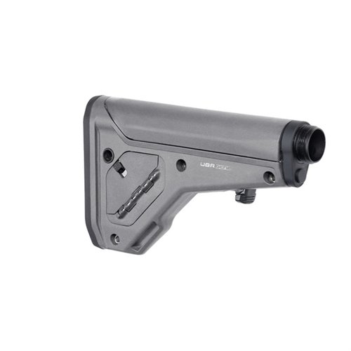 The MAGPUL UBR 2.0 stock offers adjustable comfort, robust stability, and an ergonomic design with QD sling points, perfect for A5-length buffer systems.