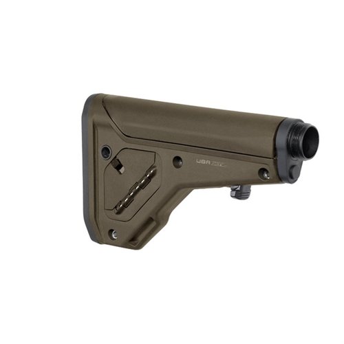 The MAGPUL UBR 2.0 stock offers unmatched strength, 8 adjustable positions for a consistent cheek weld, and compatibility with A5-length buffer systems.