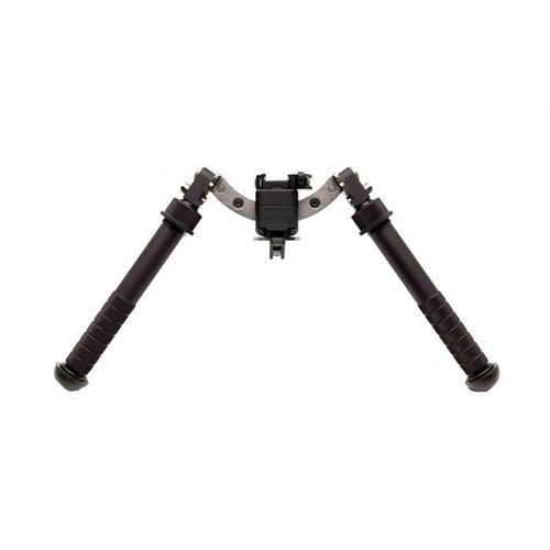 The ACCU-SHOT 5-H Bipod offers quick detach mounting on Picatinny rails, adjustable height, and patented leg positions for versatile shooting stability.