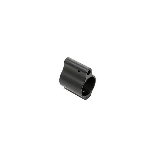 The CMMG Low Profile AR-15 Gas Block Assembly, made from durable 4140 Chrome Moly Steel, includes installation screws and is available in multiple diameters.