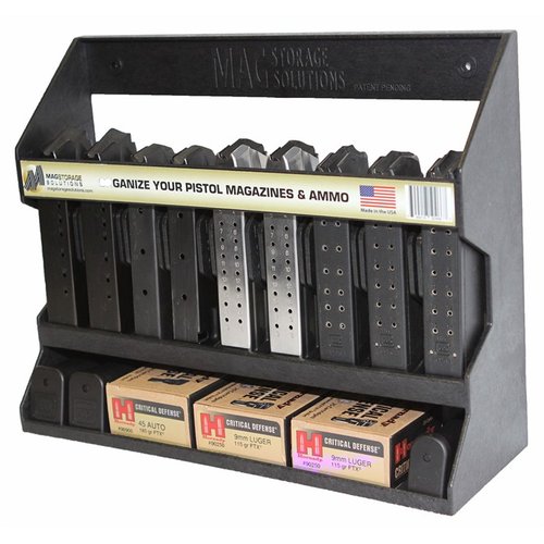 Securely store and organize up to six 30-round AR-15 mags with easy access; compatible with metal and polymer mags, includes optional magnet kit for versatile mounting.