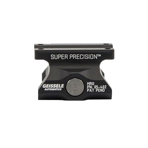 The Geissele Super Precision MRO Mount offers unmatched strength with 1,400 lbs of clamping force, precision machined from 7075-T6 aluminum for durability.
