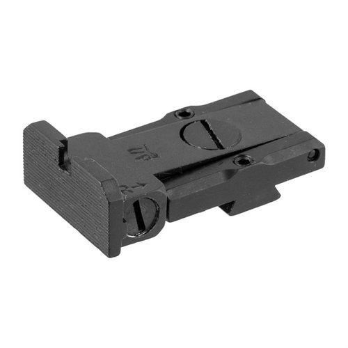 Enhance your shooting precision with the L.P.A. SIGHTS 1911 Fully Adjustable Rear Sight, designed for Bo-Mar style cuts, offering low profile and full adjustability.