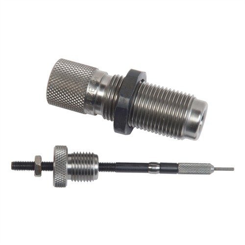 The Lyman Deluxe Neck Sizing Die offers precision machining, a slick carbide expander for easy case neck passage, reducing stretching and enhancing accuracy.