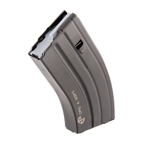 Experience reliable feeding and durability with C-Products' 20rd 6.8 SPC magazines, featuring a polymer anti-tilt follower and a stealthy matte black finish.