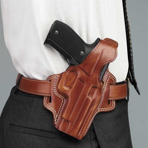 Galco Concealable Belt Holster For Glock 19, 23, 32 – Premium Saddle Leather, Right/Left Hand, Black Or Havana Brown - View #8