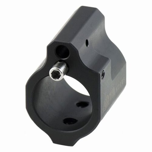 The ODIN Works AR-15 Low Profile Gas Block features 20 adjustment points for precise gas flow control, made from durable carbon steel with a black-nitride finish.