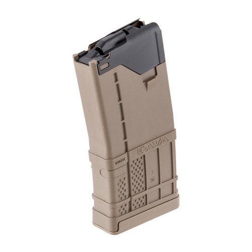 The L5AWM 20-RD magazine combines steel reliability, polymer durability, and aluminum weight, ensuring compatibility with M4/M16/AR and more in a tough design.