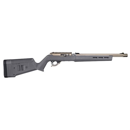The Magpul Hunter X-22 Takedown stock offers ergonomic design, adjustable LOP, M-LOK slots for accessories, and fits Ruger 10/22 Takedown rifles seamlessly.