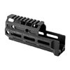 Lightweight 6061 aluminum M-LOK handguard installs in minutes, features a patented clamping system, QD sockets, and includes a 5-slot picatinny rail.
