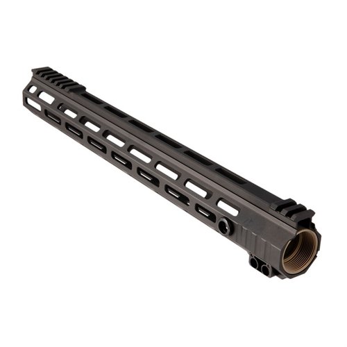 The AR-15 UHPR MOD1 M-LOK Handguards feature durable 6000 series aluminum, easy installation with a shim-free barrel nut, and versatile M-LOK slots for accessories.