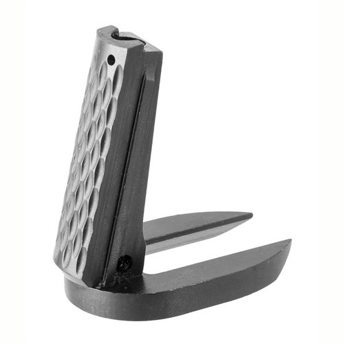 Upgrade your 1911 with Fusion Firearms' Chain-link Mainspring Housing MagWell, featuring CNC machined stainless steel, a sleek matte finish, and a secure dovetail base.