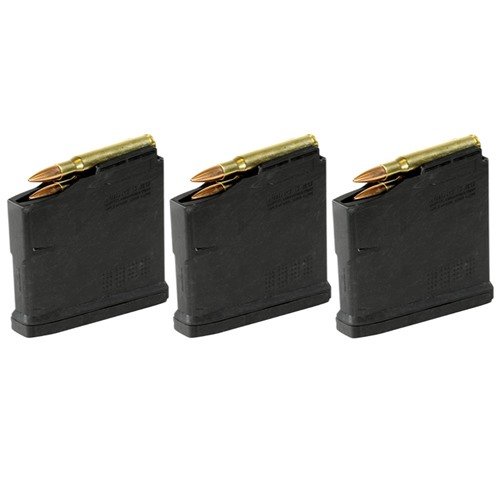 The PMAG 5 AC L Magnum is a durable, lightweight polymer magazine compatible with AICS long action, designed for .300 Win Mag and similar cartridges.