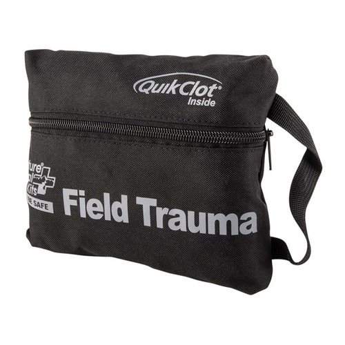 The Adventure Medical Tactical Field Trauma Kit with QuikClot is compact, equipped for 4 users, and essential for quick response to life-threatening injuries in the field.