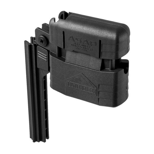 The Butler Creek ASAP Universal AR-15 Magazine Loader lets you load magazines quickly and easily, with options for single or 10-round loading, compatible with 5.56 NATO/.223 Rem.