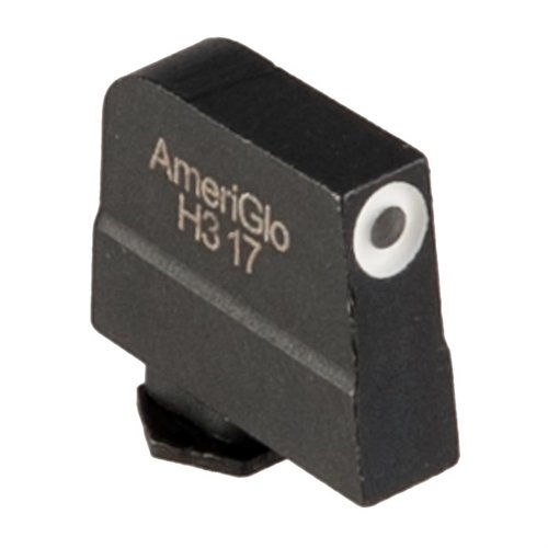 The AmeriGlo Tritium Front Sight for Glock offers a low-profile design, precision-machined steel, and glowing tritium dots for quick target acquisition in low light.