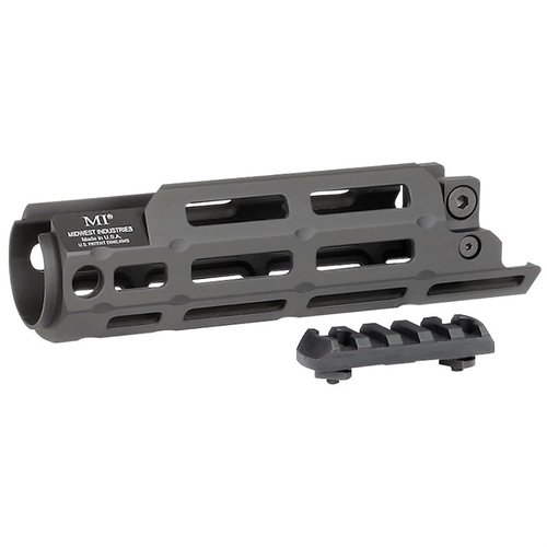 Enhance your MP5M with the lightweight, durable Midwest Industries Drop-In Handguard featuring 15 M-LOK points, quick-detach sockets, and easy installation.
