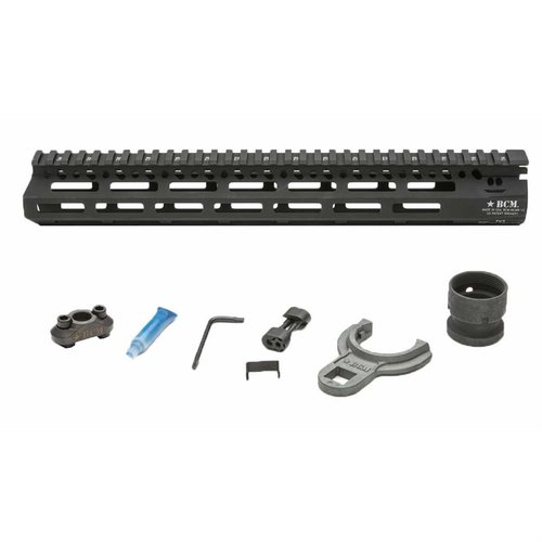 The BCM MCMR M-LOK handguard offers a lightweight, free-float design with extensive accessory mounting options, ensuring optimal accuracy and a sleek profile.