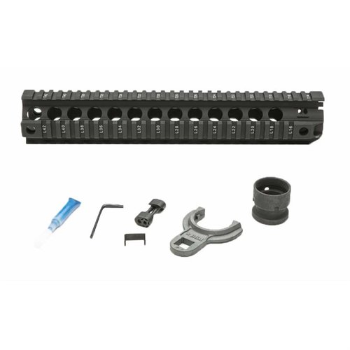 The BCM QRF Handguard offers a secure, free-float design with 4 Picatinny rails, minimizing barrel pressure for enhanced accuracy and easy accessory mounting.