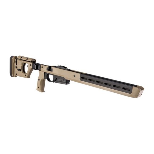 The Magpul Pro 700 Chassis offers full adjustability, ambidextrous design, and ergonomic comfort, making it an ideal upgrade for your Remington 700 rifle.