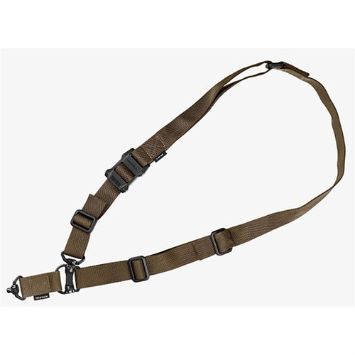 The Magpul MS4 QDM Sling offers quick reconfiguration between one- and two-point operation, with a low-profile design and secure, rapid adjustments.