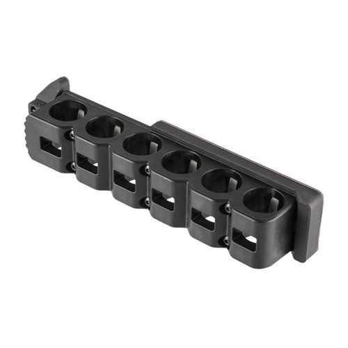 The Aridus Universal Shotgun Shell Carrier offers secure attachment, heat/cold resistance, and easy access to receiver pins, fitting any pump or semi-auto shotgun.